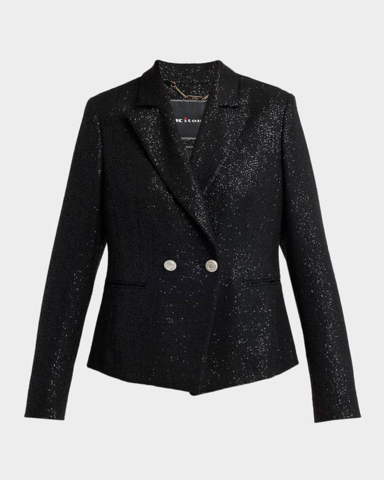 Paillette Double-Breasted Blazer Jacket by KITON