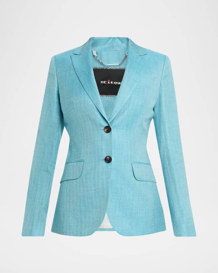 Single-Breasted Herringbone Jacket by KITON