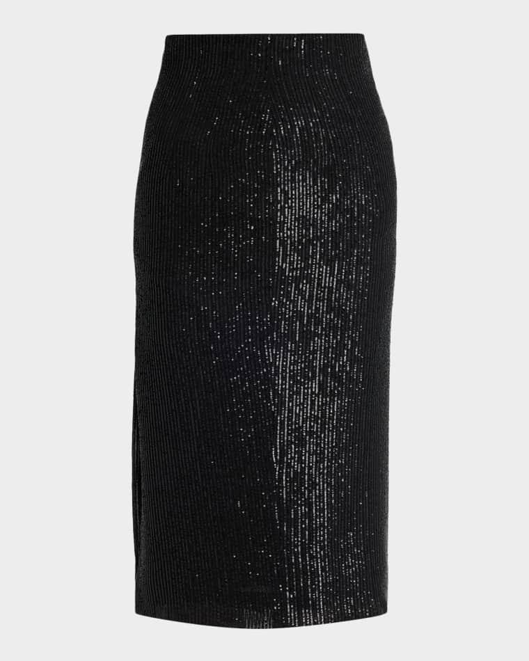 Striped Sequined Midi Pencil Skirt by KITON