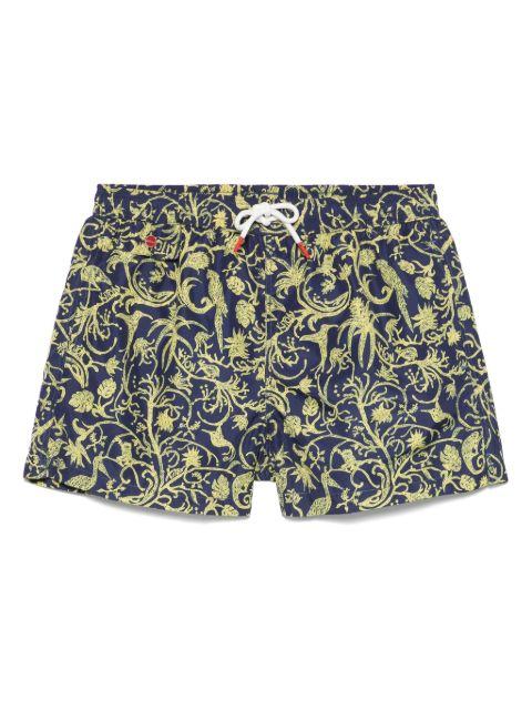 abstract-pattern print swim shorts by KITON