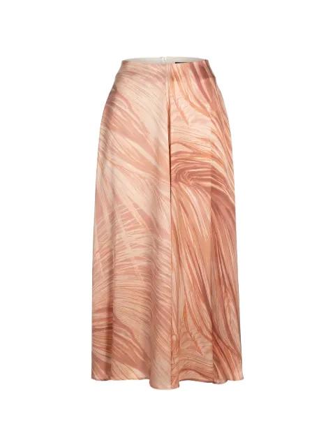 abstract-print long skirt by KITON