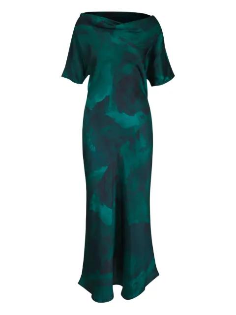 abstract-print midi dress by KITON