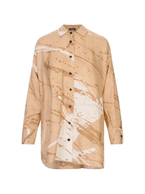 abstract-print oversized shirt by KITON