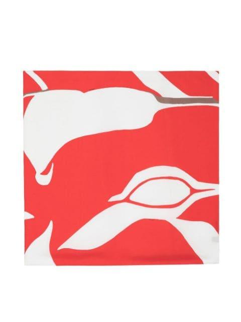 abstract print scarf by KITON