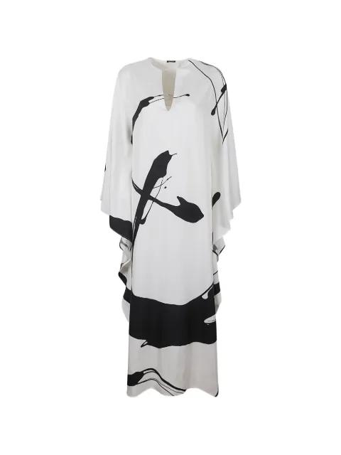 abstract-print silk maxi dress by KITON