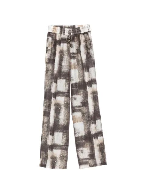 abstract-print trousers by KITON