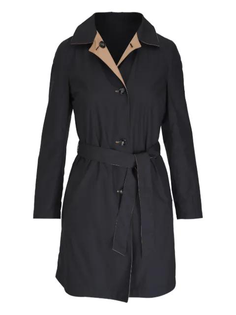 belted collared coat by KITON