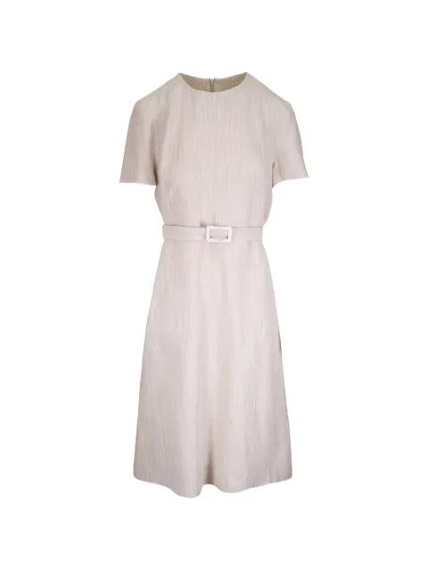 belted short-sleeve midi dress by KITON