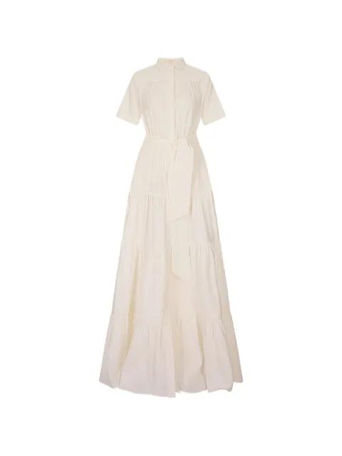 belted tiered maxi dress by KITON