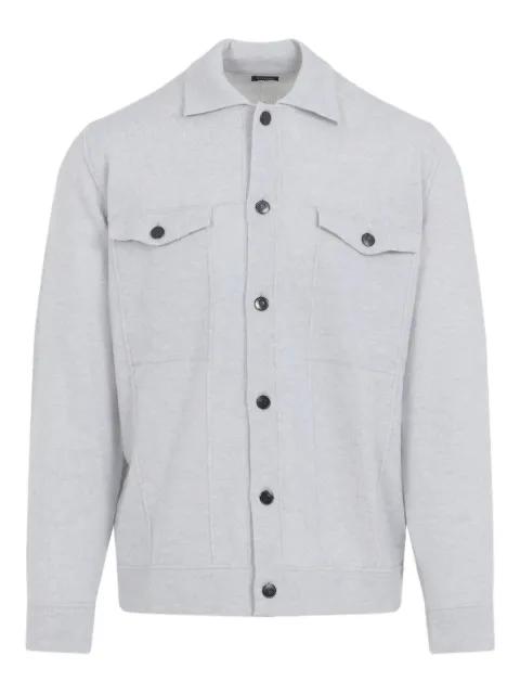 button-fastening flap-pocket shirt jacket by KITON