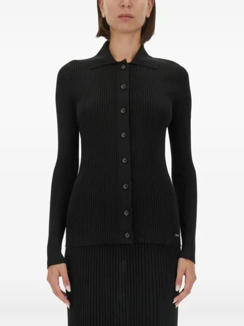 buttoned ribbed top by KITON
