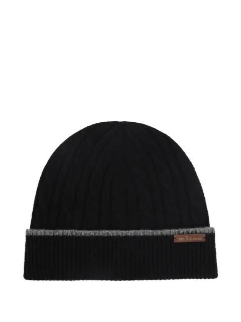 cable-knit beanie hat by KITON