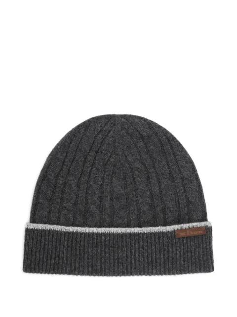 cable-knit beanie hat by KITON