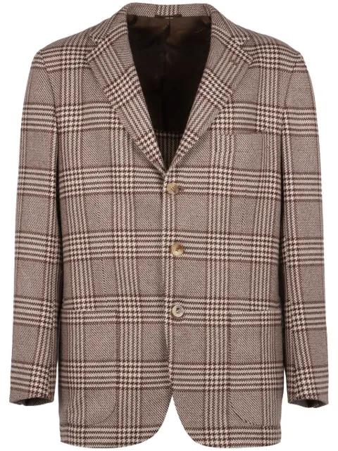 check-pattern blazer by KITON