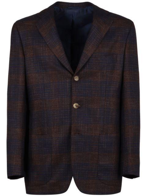 check-pattern blazer by KITON