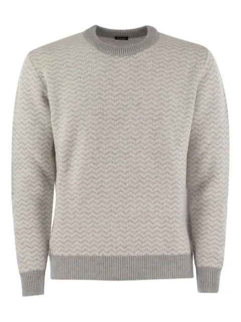 chevron ribbed sweater by KITON