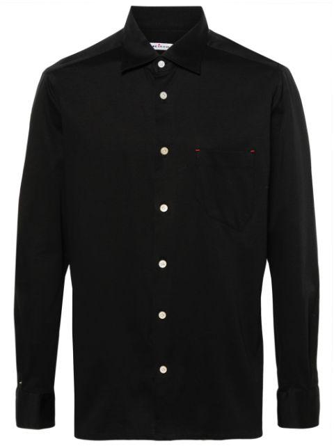 classic-collar cotton shirt by KITON