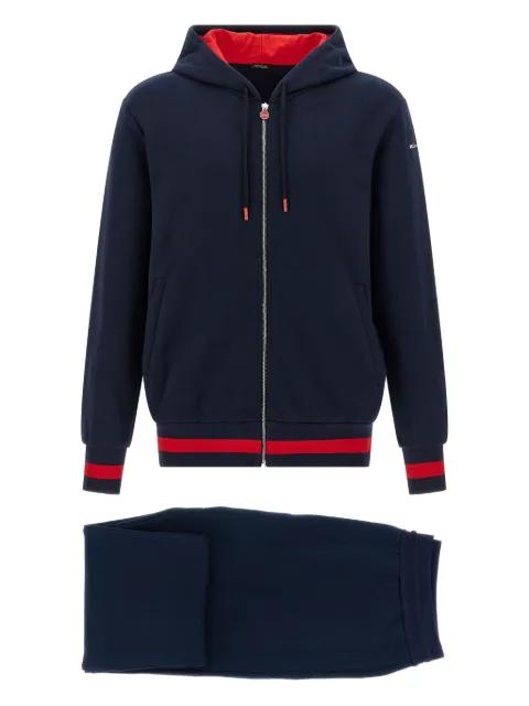 contrast-bands cotton tracksuit by KITON