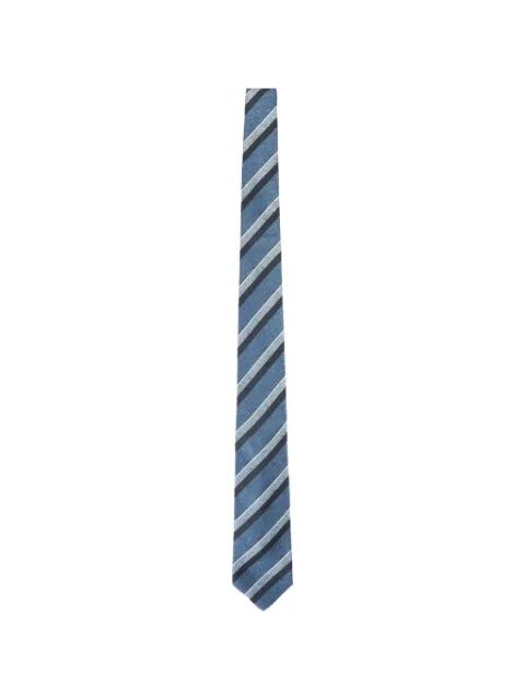 diagonal-stripe silk tie by KITON