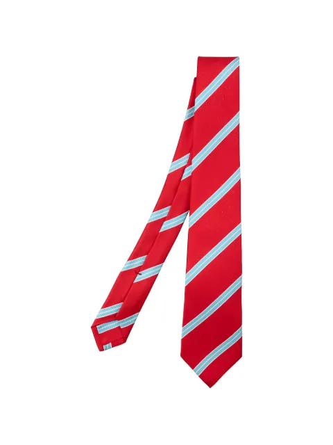 diagonal-stripe silk tie by KITON