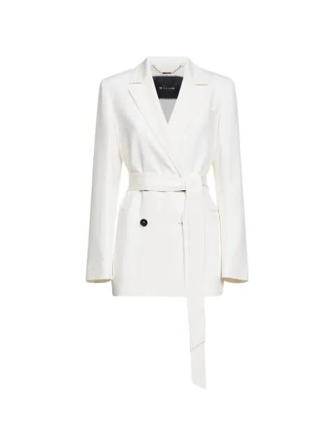 double-breasted belted jacket by KITON