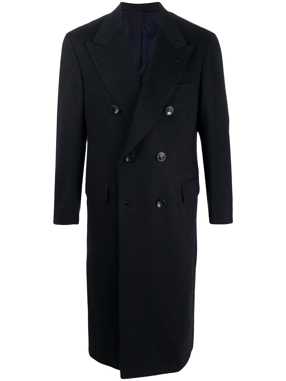 double breasted cashmere coat by KITON