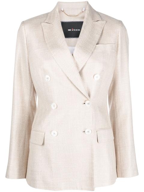 double-breasted silk blazer by KITON
