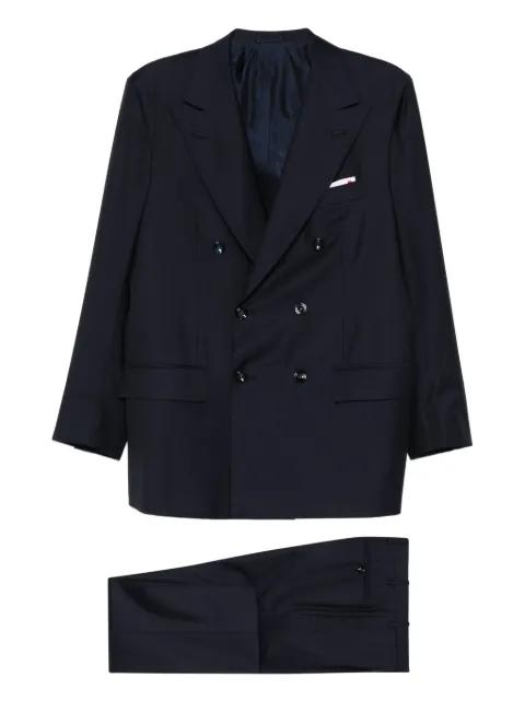 double-breasted wool suit by KITON