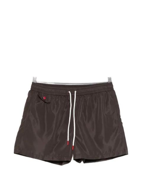 drawstring flap-pocket swim shorts by KITON
