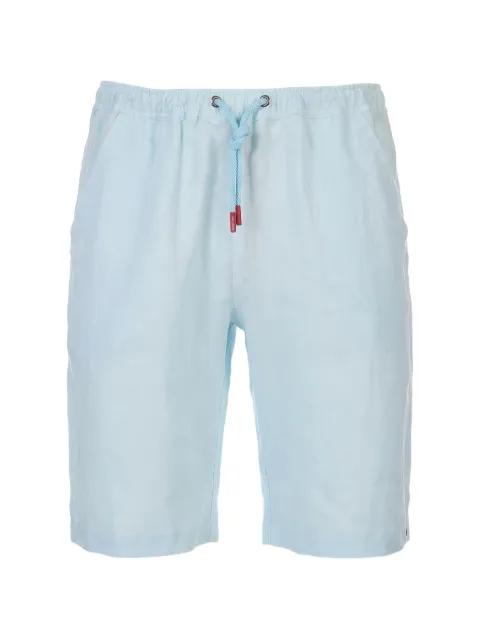 drawstring linen shorts by KITON