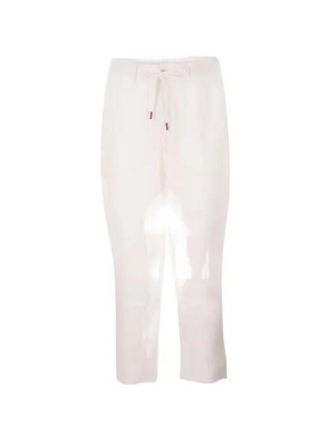 drawstring linen trousers by KITON