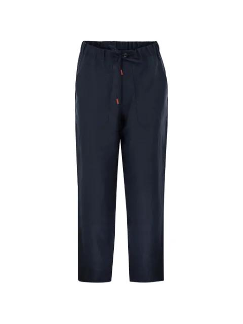 drawstring linen trousers by KITON
