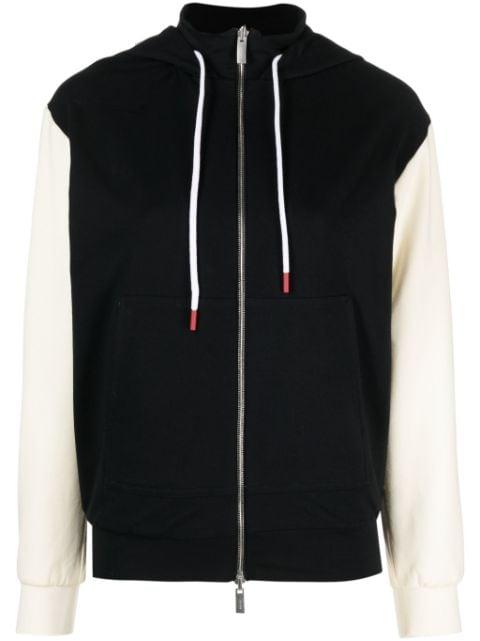 drawstring stretch-cotton hoodie by KITON