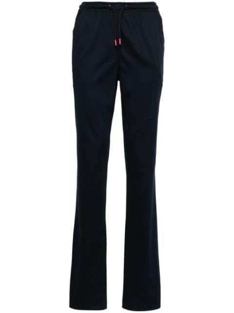drawstring-waist straight-leg trousers by KITON