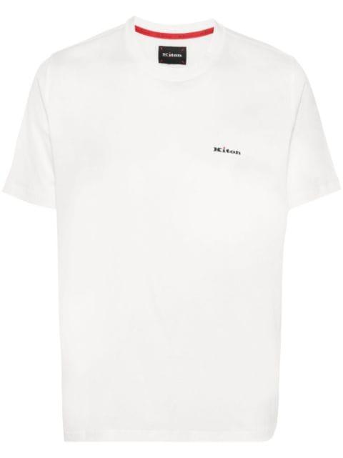 embroidered-logo cotton T-shirt by KITON