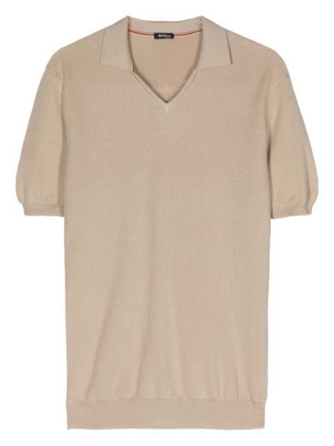 fine-knit cotton polo shirt by KITON