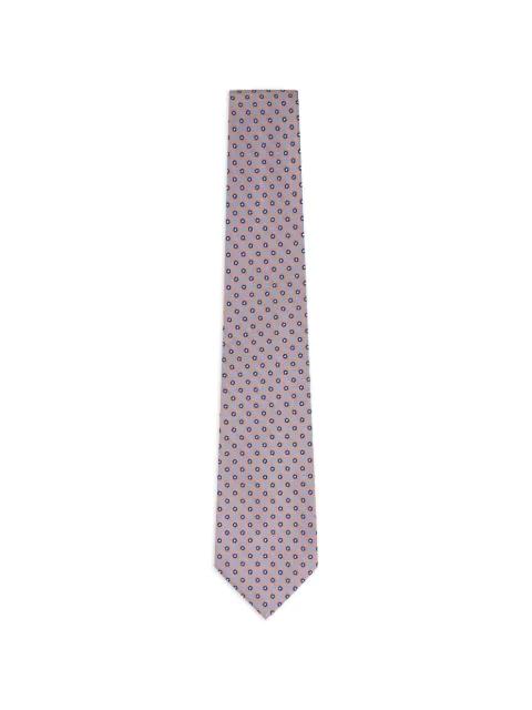 floral-embroidered silk tie by KITON