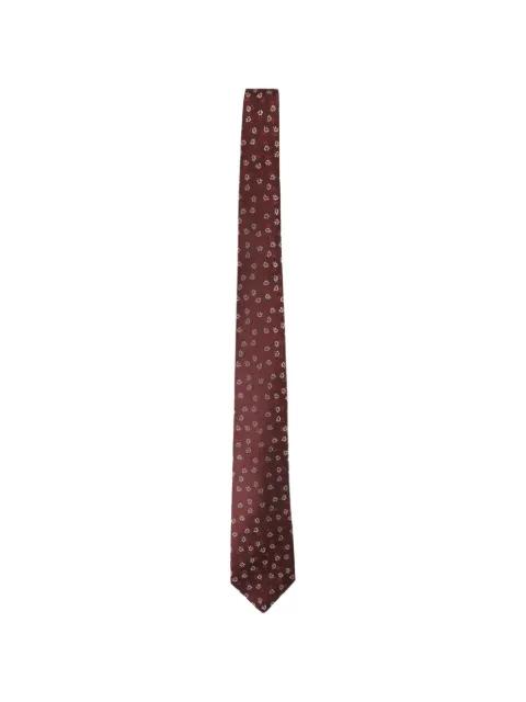 floral-jacquard silk tie by KITON