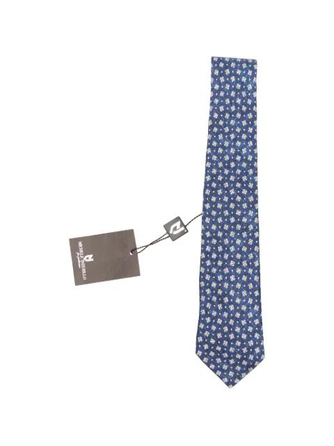floral-print silk tie by KITON