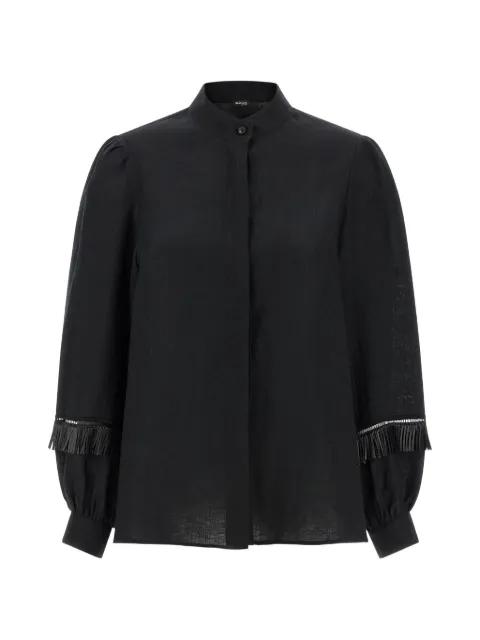 fringed puff-sleeve shirt by KITON