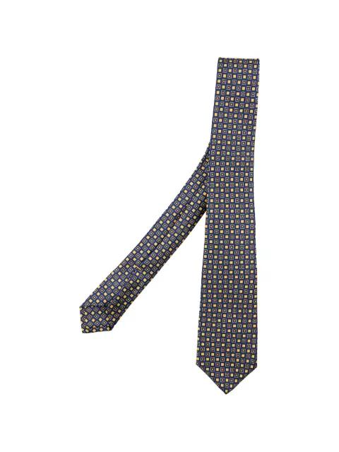 geometric-pattern jacquard tie by KITON