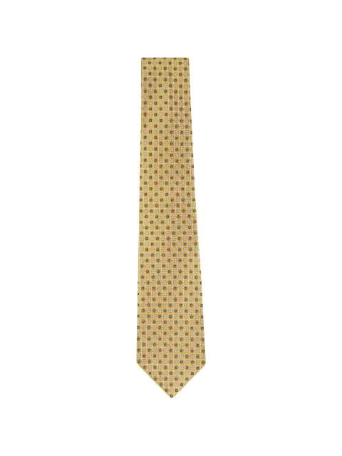 geometric-pattern silk tie by KITON
