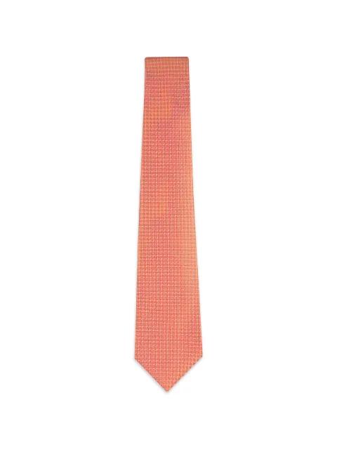 geometric-pattern silk tie by KITON
