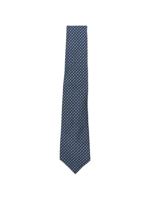 geometric-pattern silk tie by KITON