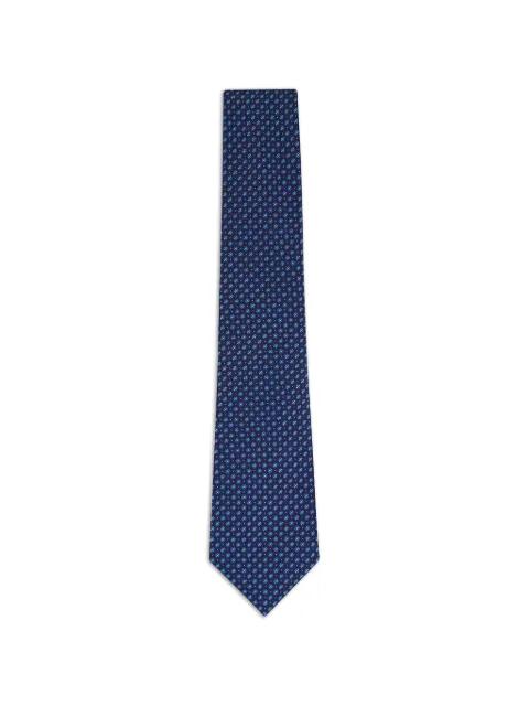 geometric-pattern silk tie by KITON