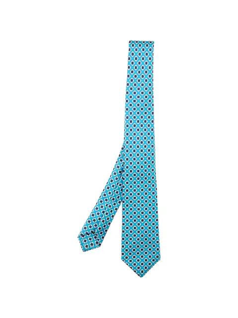 geometric-pattern silk tie by KITON