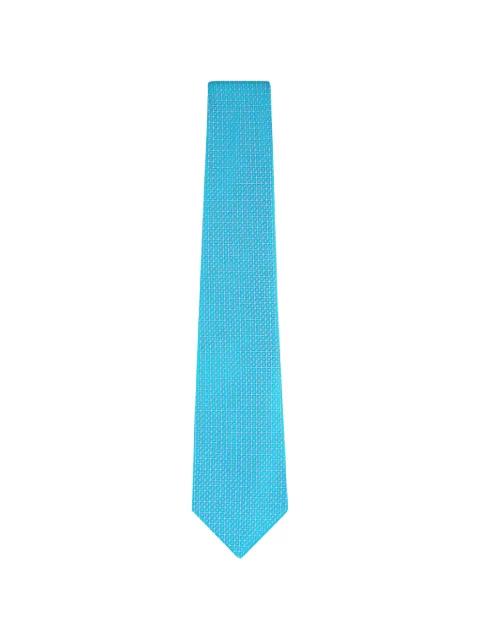 geometric-pattern silk tie by KITON