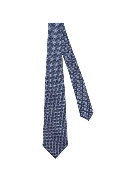 geometric-pattern tie by KITON