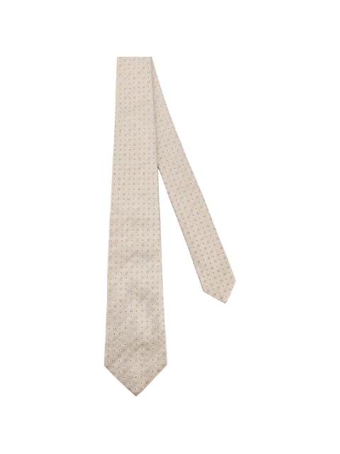 geometric-pattern tie by KITON