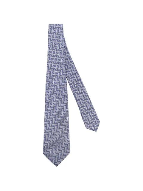geometric-pattern tie by KITON